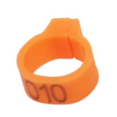 Маркеровочное кольцо Ø8 мм с номером (Оранжевое)