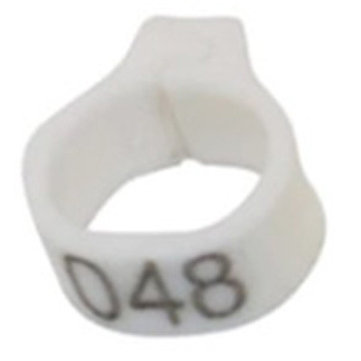 Маркеровочное кольцо Ø8 мм с номером (Белое)