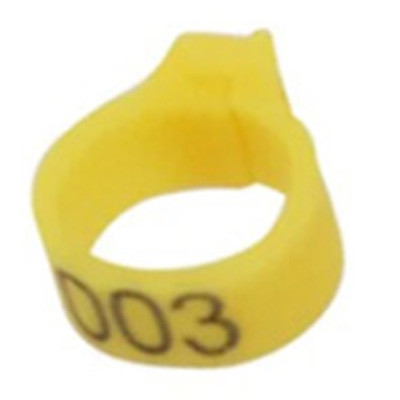 Маркеровочное кольцо Ø8 мм с номером ( желтое)