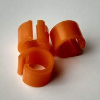 Маркеровочное кольцо Ø7 мм без номера - оранжевое